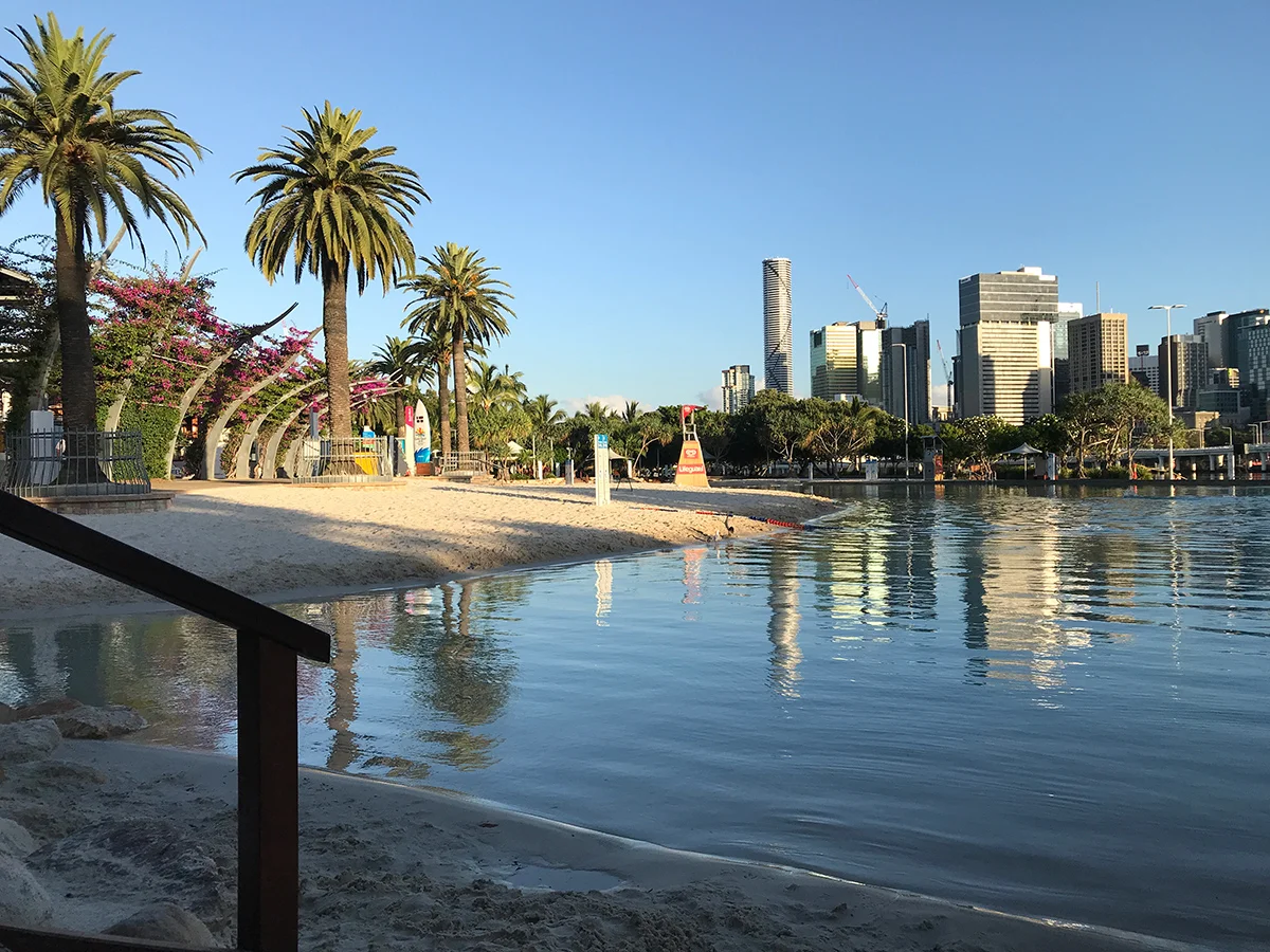 Konichiwa Beaches - Streets Beach on South Bank (beach wheelchairs available)
