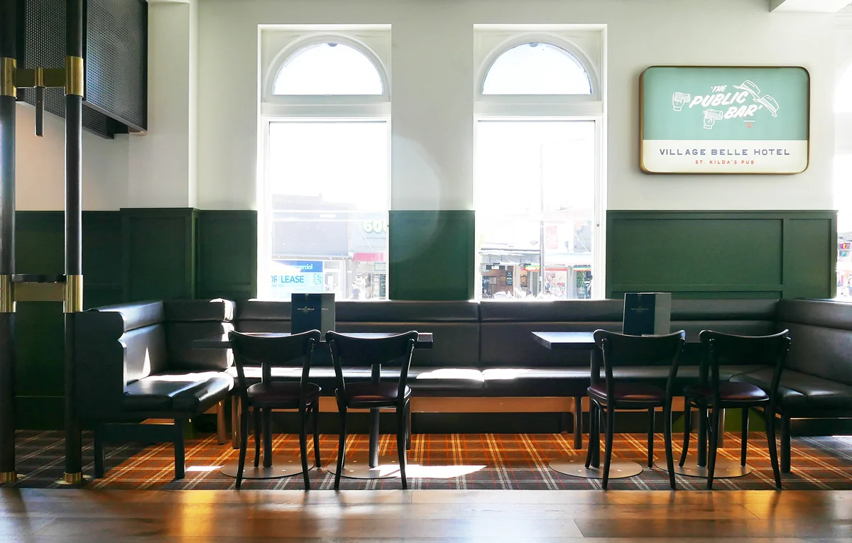 Front bar seating.