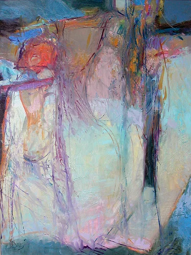 <i> HILLSIDE DAWN#2 </i> <br> OIl on panel <br> 36" x 27" <br> Price: SOLD