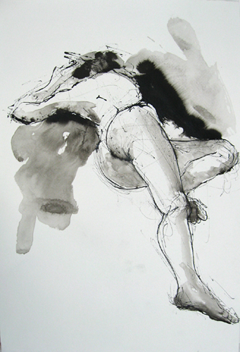    Reclining Figure 4744    Ink wash on archival paper  22" x 15"  Archived 