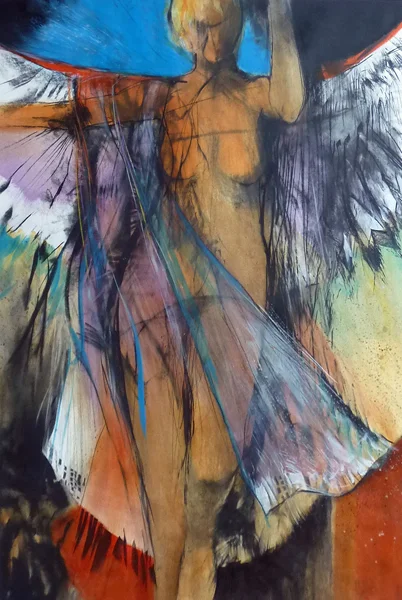 <i> NIKE </i> <br> Charcoal/pastel on Stonehenge paper <br> 42.5 x 28.5 <br> SOLD