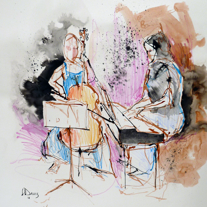 <i> NOTES & STROKES #1 </i> <br> Charcoal/pastel on paper <br> <br> SOLD