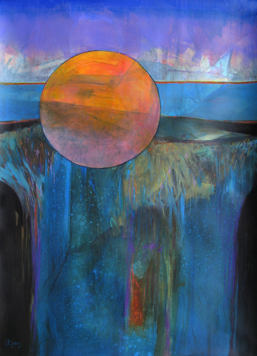    Radiant Sphere Earthscape     Acrylic on rag paper&nbsp;  30.5" x 22"&nbsp;  Price: SOLD 