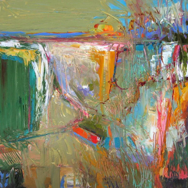 Square Plane Earthscape Oil on panel 11" x 11" Price: SOLD