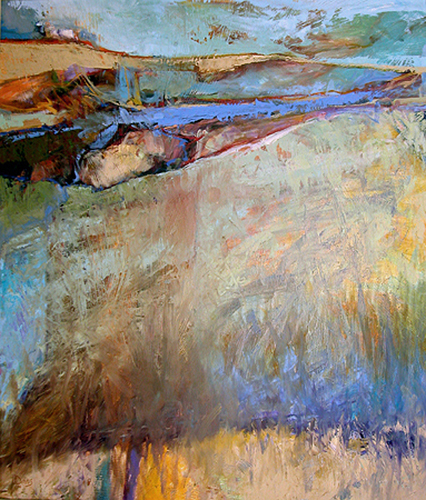    Golden Ridge Earthscape    Oil on panel&nbsp;  36" x 30"&nbsp;  Price: SOLD 