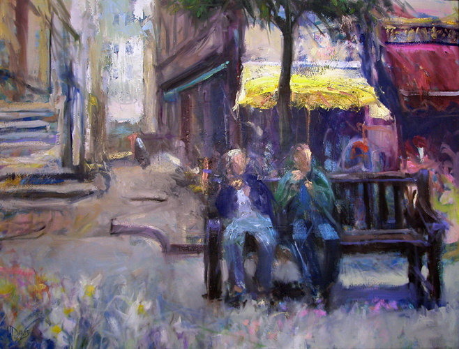    Park in St. Malo    Oil on canvas&nbsp;  30" x 45"&nbsp;  Price: SOLD 