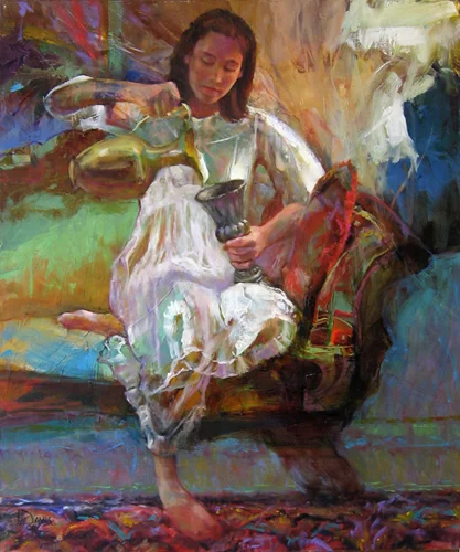 Silver Chalice Figure OIl on panel 24" x 20" Price: $3000