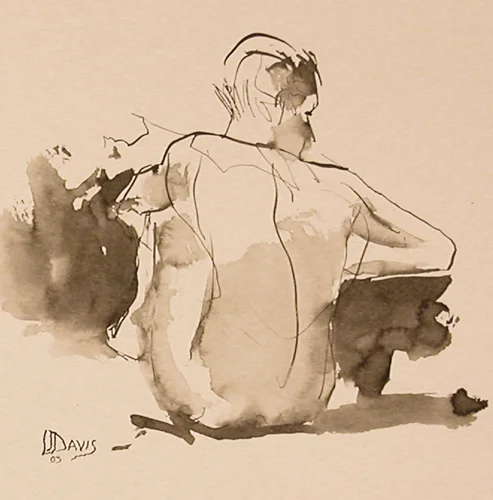 Untitled Figure #2 Ink wash on colored paper Price: SOLD