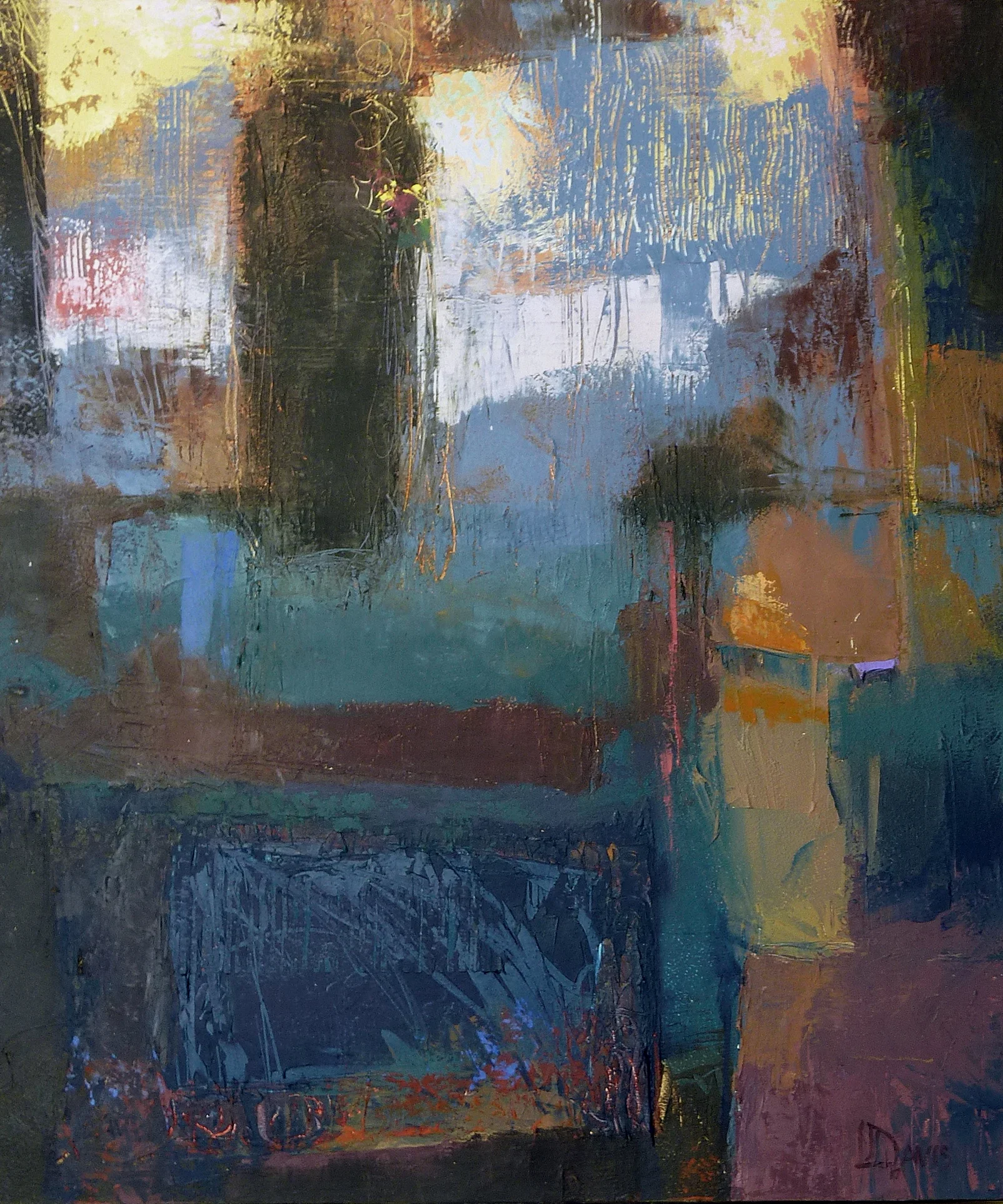 Italian Village Oil/cold wax on cradled panel 24” x 20” x .75” Price: $600