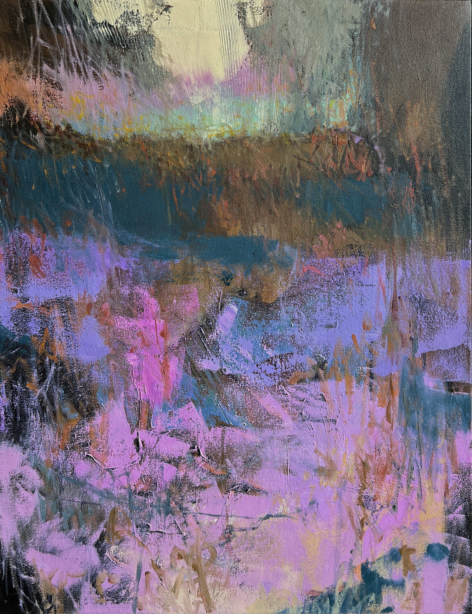    Lavender Fields   oil on canvas 26” x 20” x .75”  PRICE: $1050  