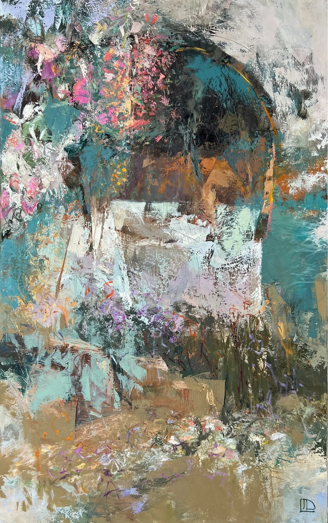    Bower 2    oil on canvas  48”x30”x1.5”   PRICE:  $1800   