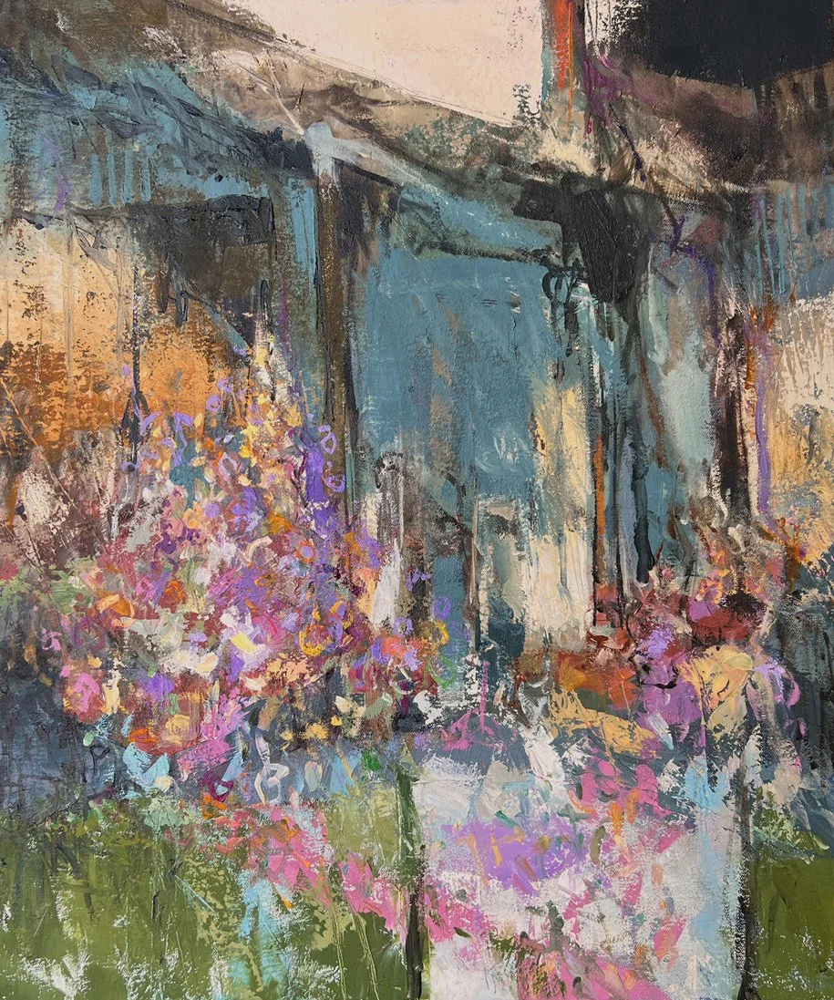    Tool Shed Garden   oil on canvas 24”x20”x.75”  PRICE: $450  