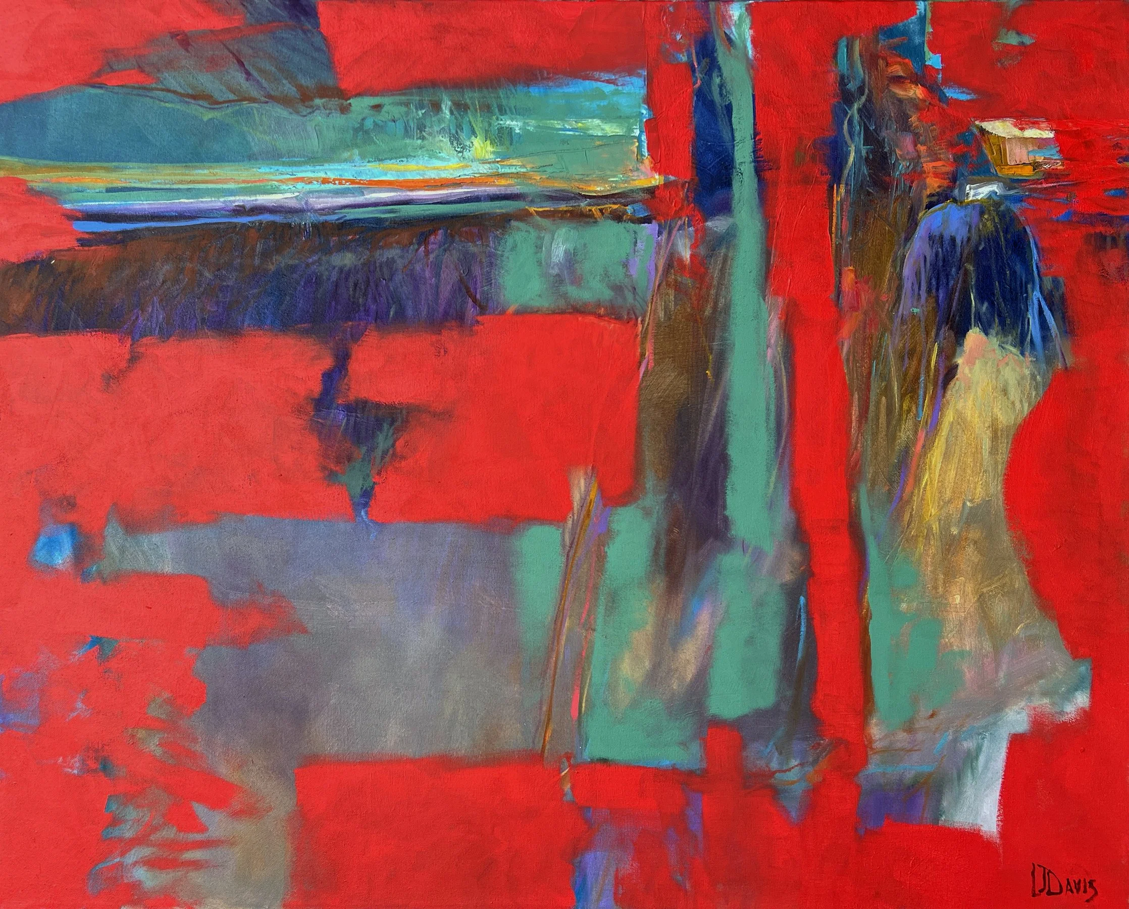    Red Glow Earthscape   oil on canvas 34” x 42.5” x 1.5”   PRICE: $1200  