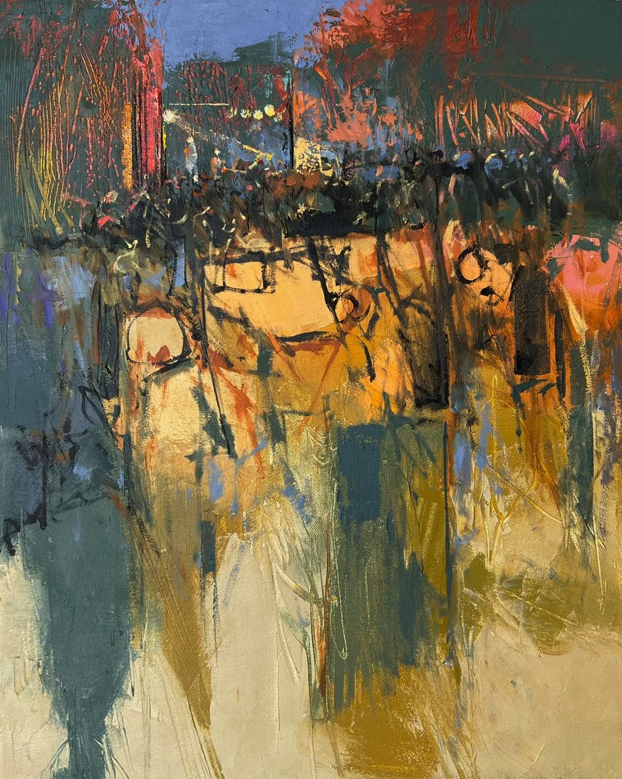    Grant Park Lollapalooza   oil on canvas 20” x 16” x .75”  PRICE: $450  