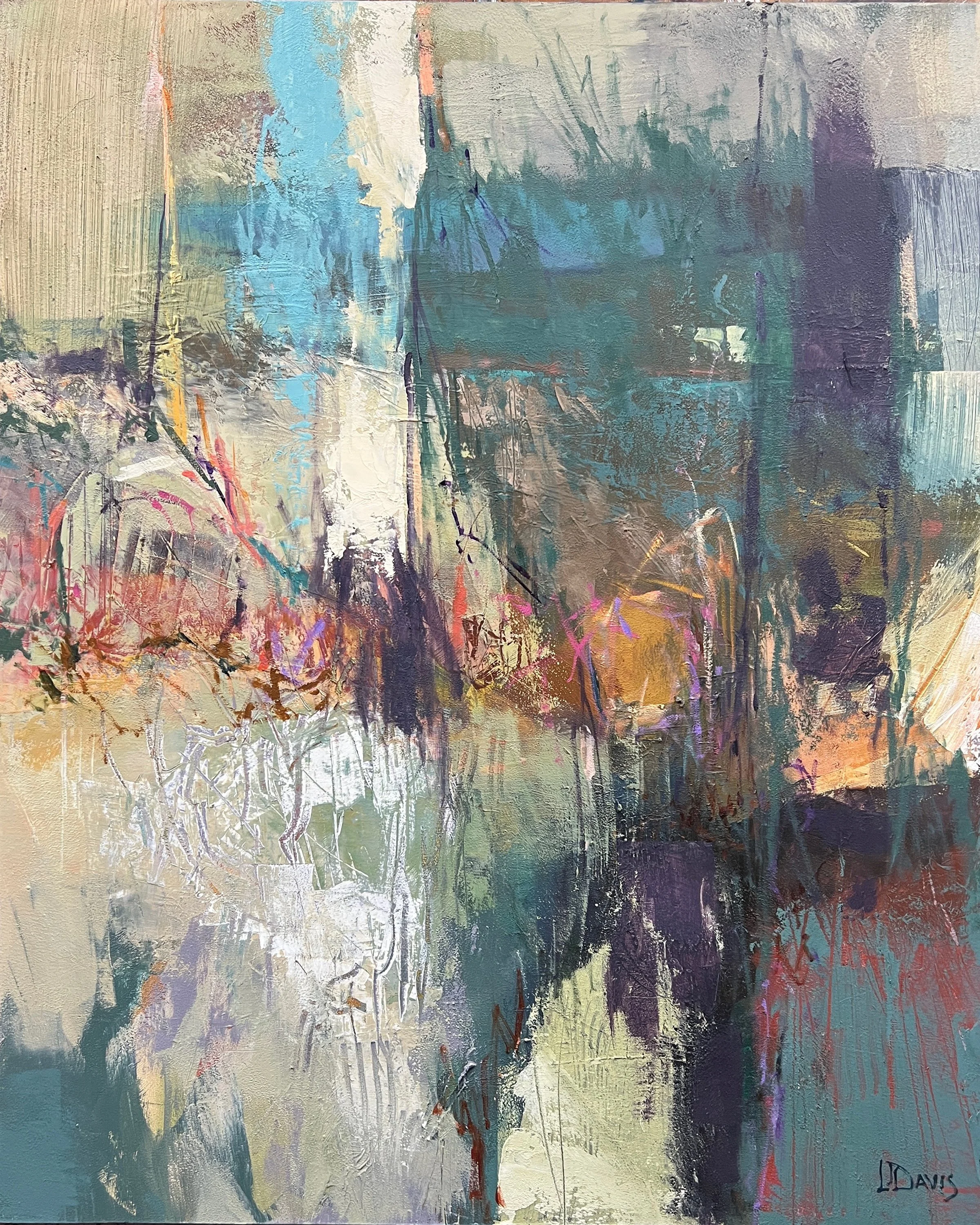    River’s Edge I   oil/cold wax on panel 30” x 24” x 1.5”  PRICE: $1200  