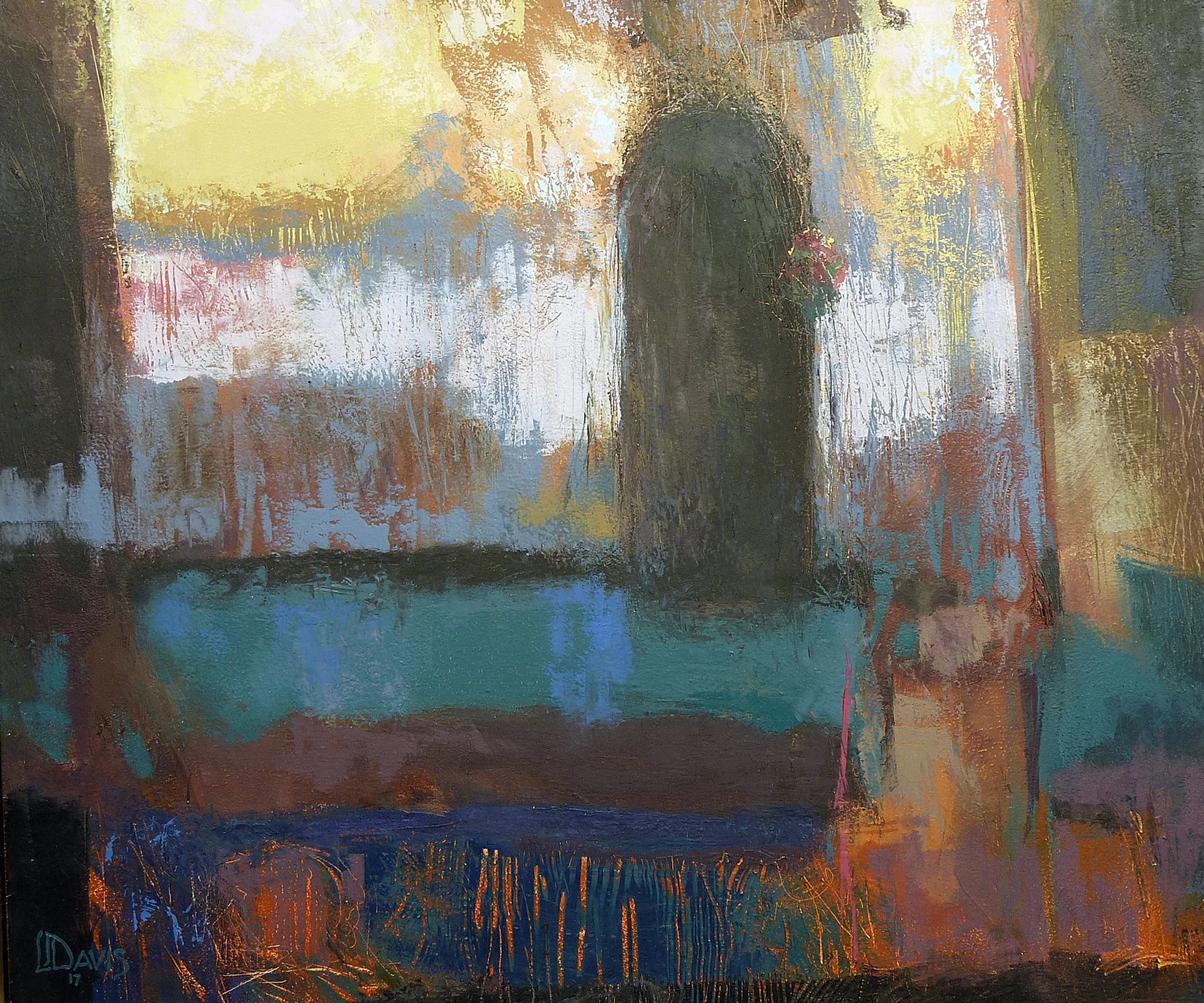    Italian Village II   oil/cold wax on panel 20” x 24” x .75”  PRICE : $600  
