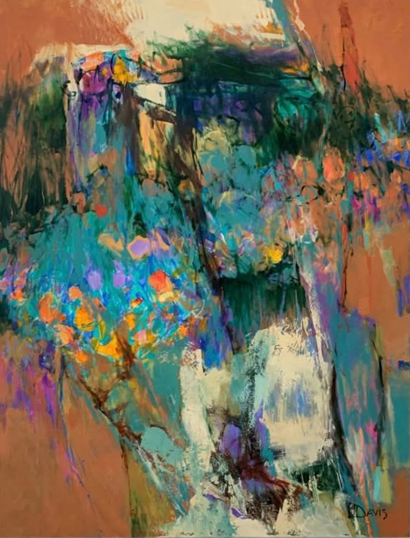    Flowers at the Fair   oil on panel 40” x 30” x 1.5”  PRICE: $1200  