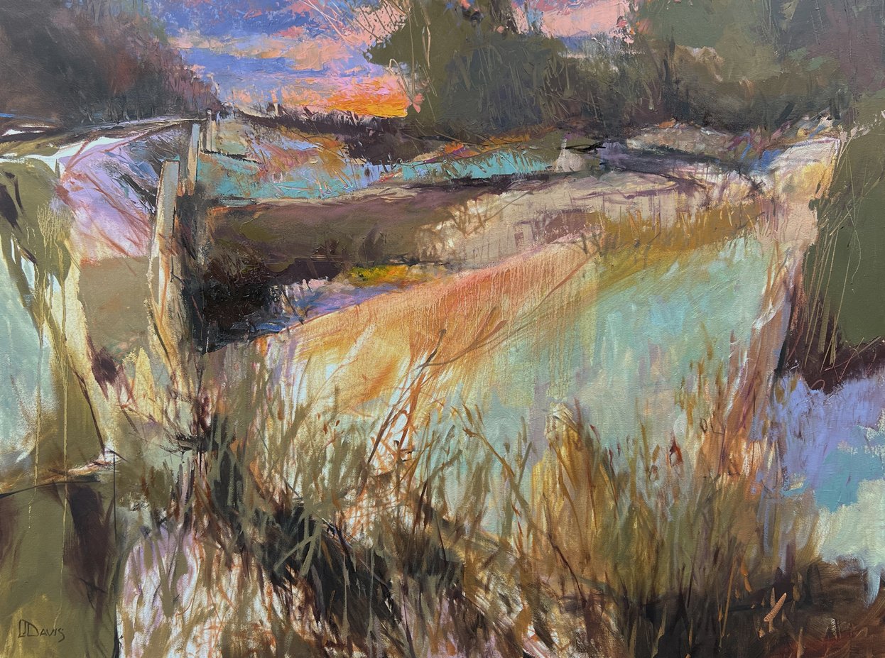    Sunset Streambed   oil on canvas 30” x 40” x .75”  PRICE: $450   