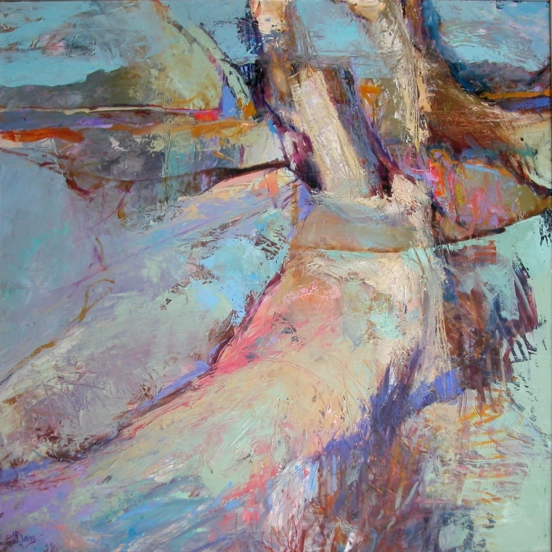    Crescent Earthscape   oil on canvas 30” x 30” x .75”  PRICE: $300   