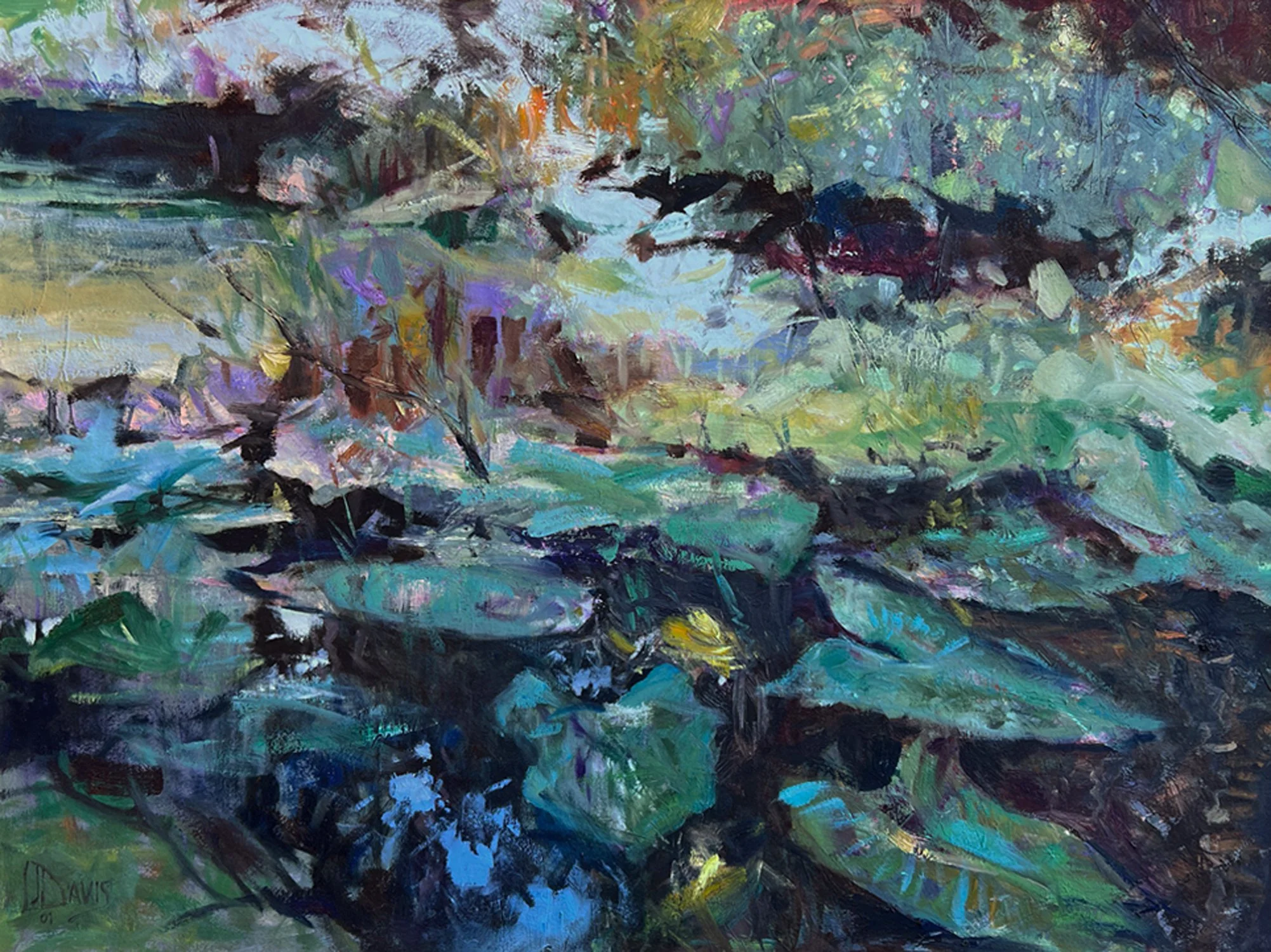    Water Lilies II   oil on canvas 24” x 32” x .75”  PRICE: $800  