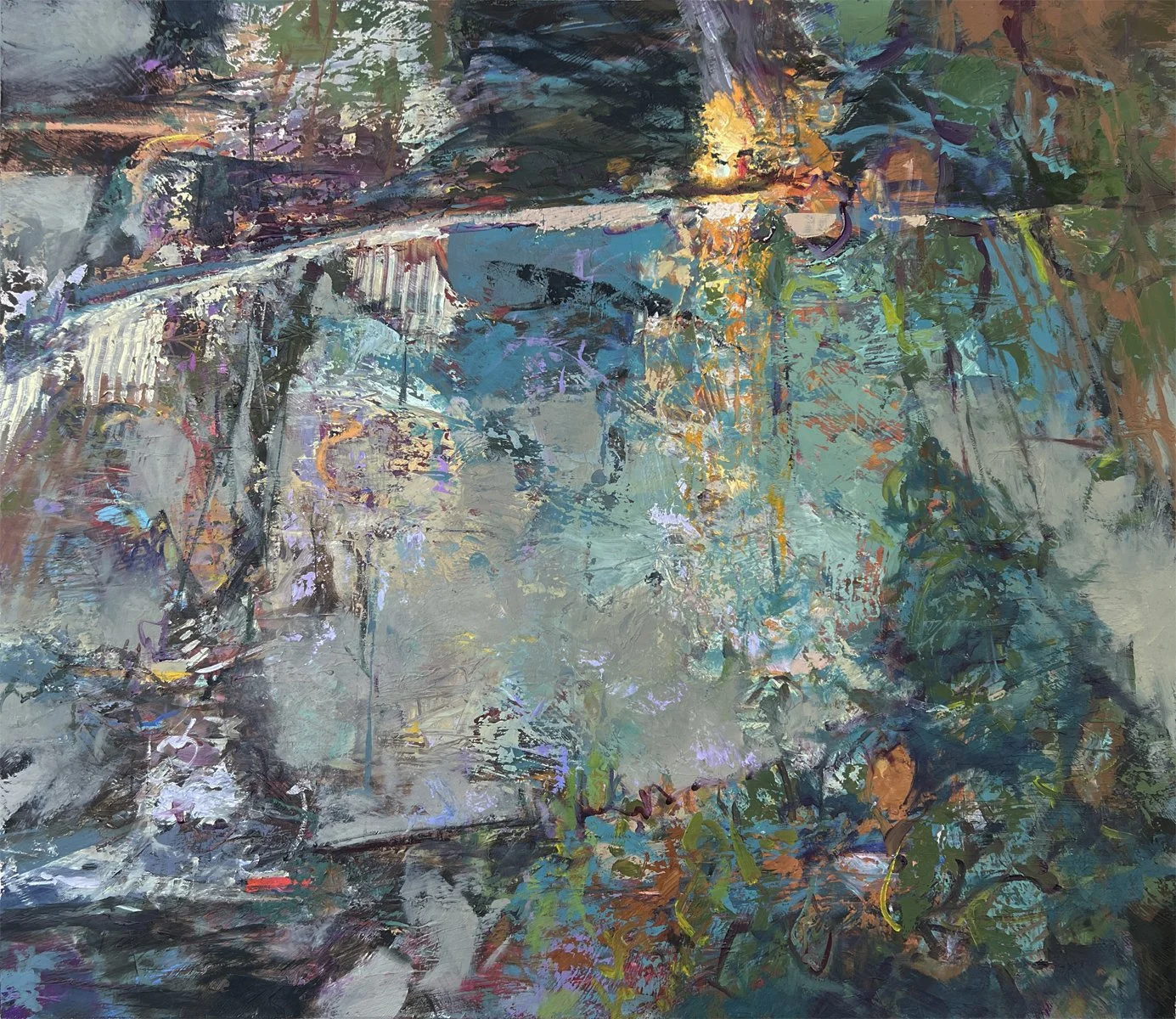    North Shore Reflections   oil/wax on panel 26” x 30” x 1.5”  PRICE: $1800   