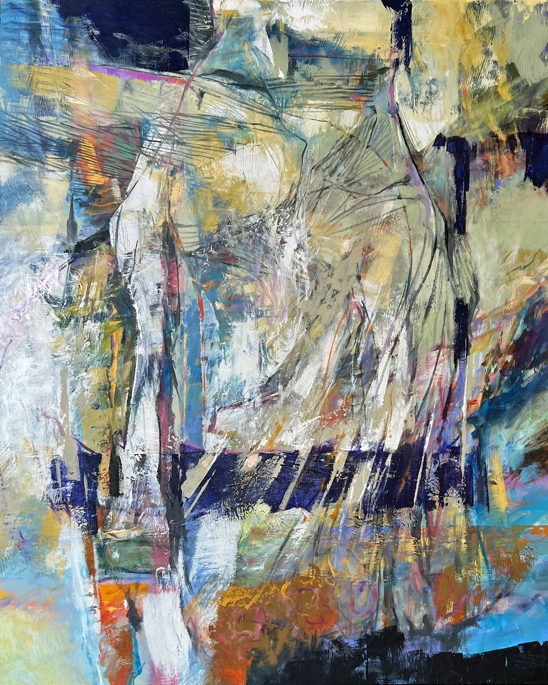    Tango Figure   oil/wax on panel 45” x 36” x 1.5”  PRICE: $1800  