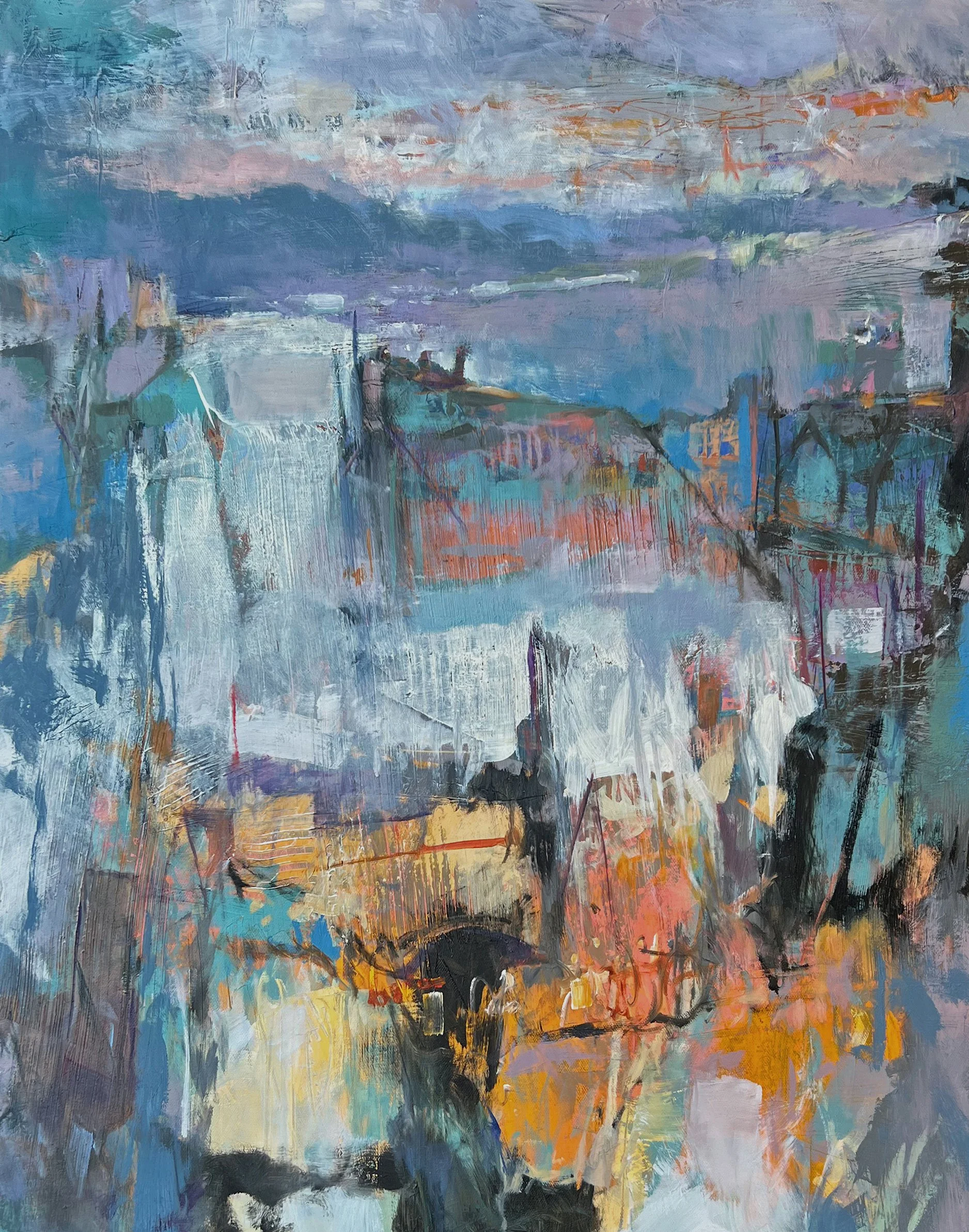    Yorkshire Village Winter   oil on canvas 28” x 22” x .75”  PRICE: $850  