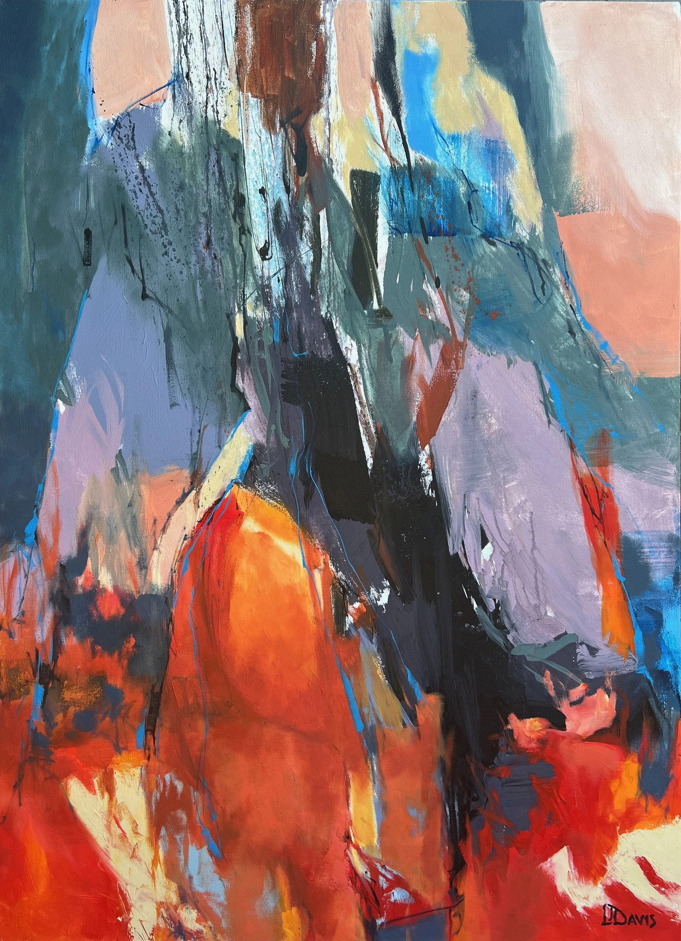    Mirrored Figure Abstraction   oil on canvas 58” x 42” x 1.5”  PRICE: $2000  