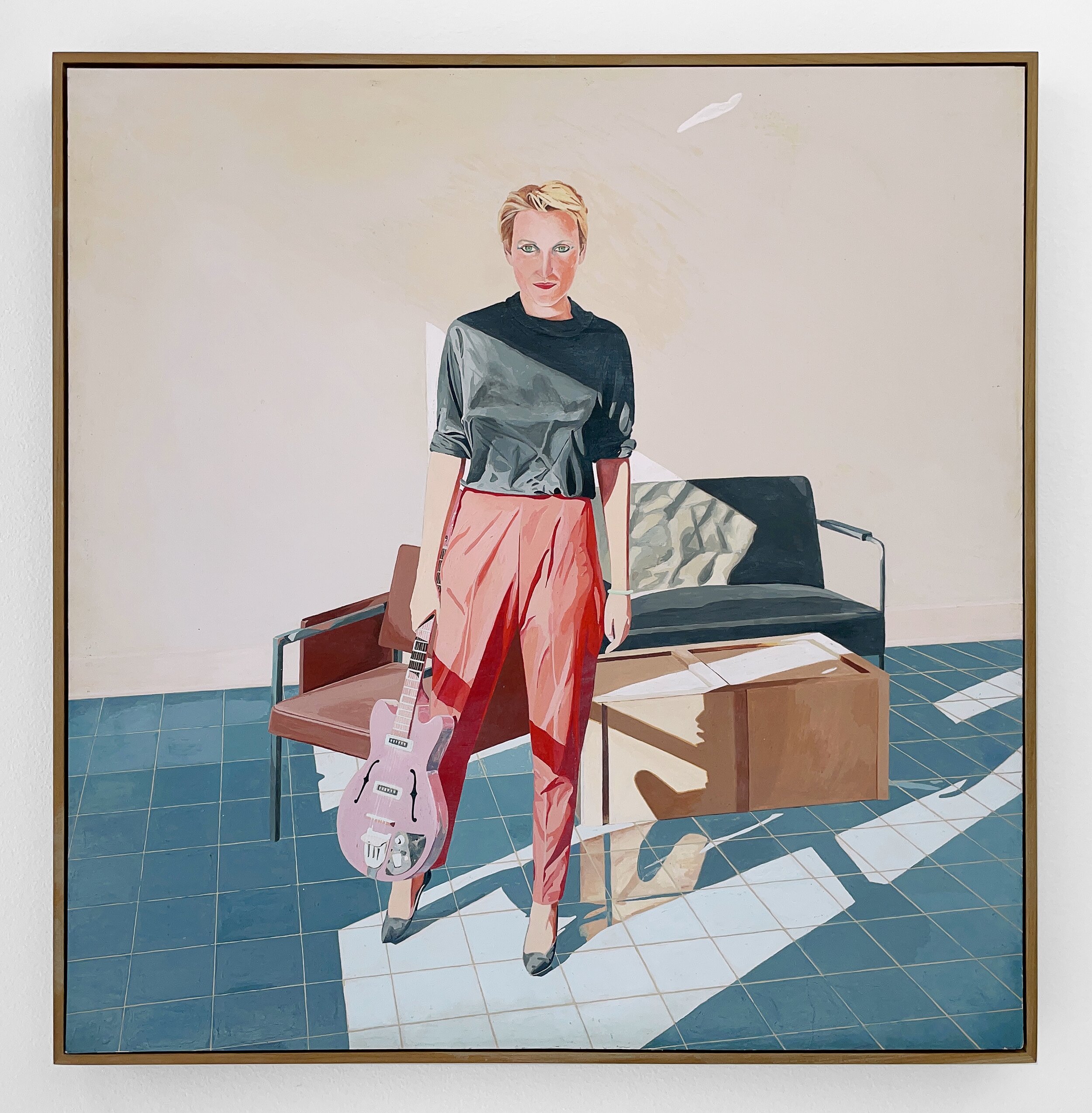  “Gillean”, 1980, acrylic on board, mounted on panel, 23 1/4” x 23” 