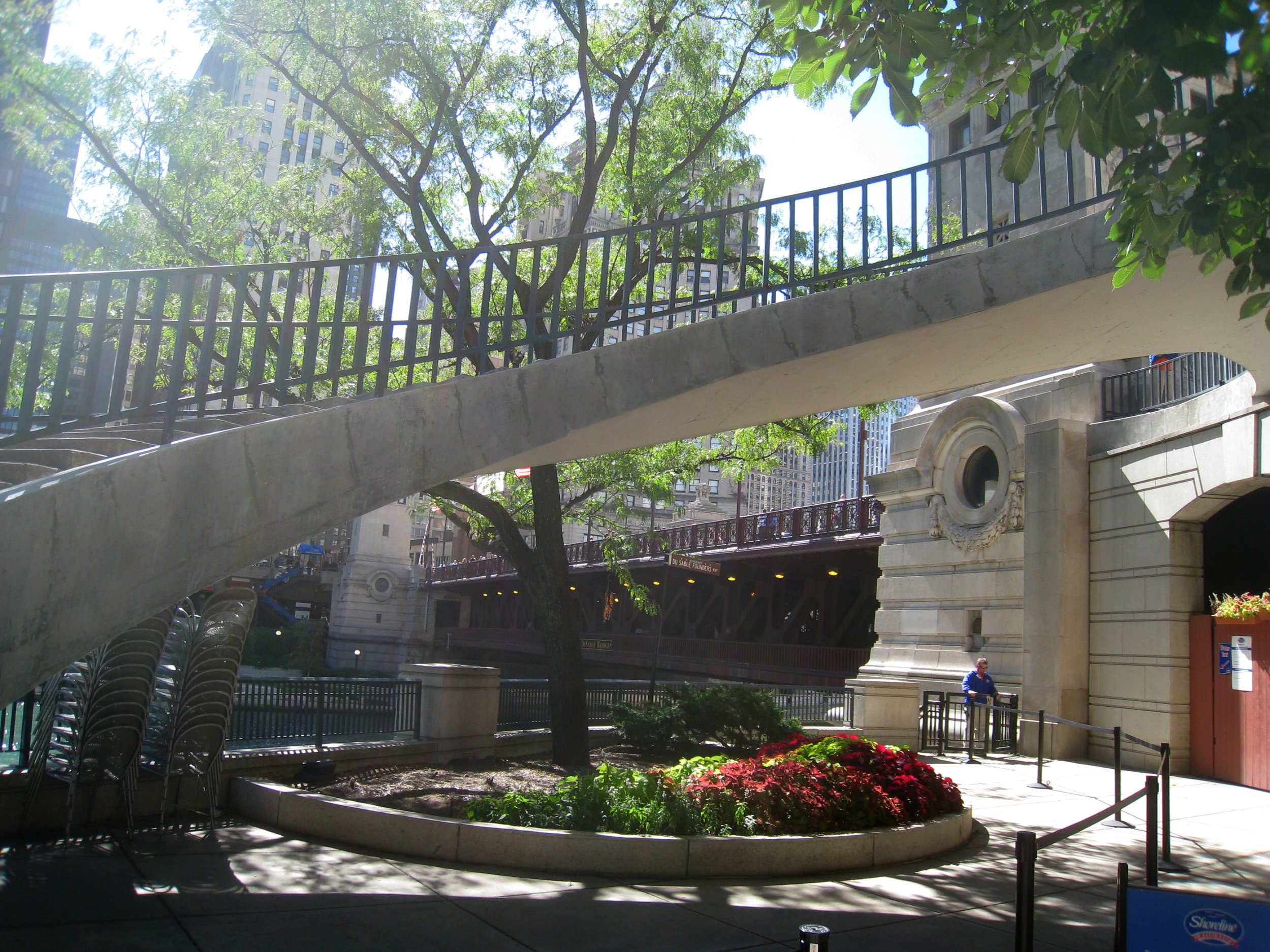 custom renovation, commercial historic restoration, concrete stairs, concrete repairs, Chicago Riverwalk River, water taxi, waterways, riverfront