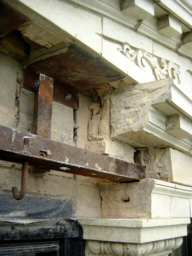 decorative terra cotta brick highrise, ordinance-required exterior facade inspection, repair documents, construction observation, exterior repair restoration, construction administrative services