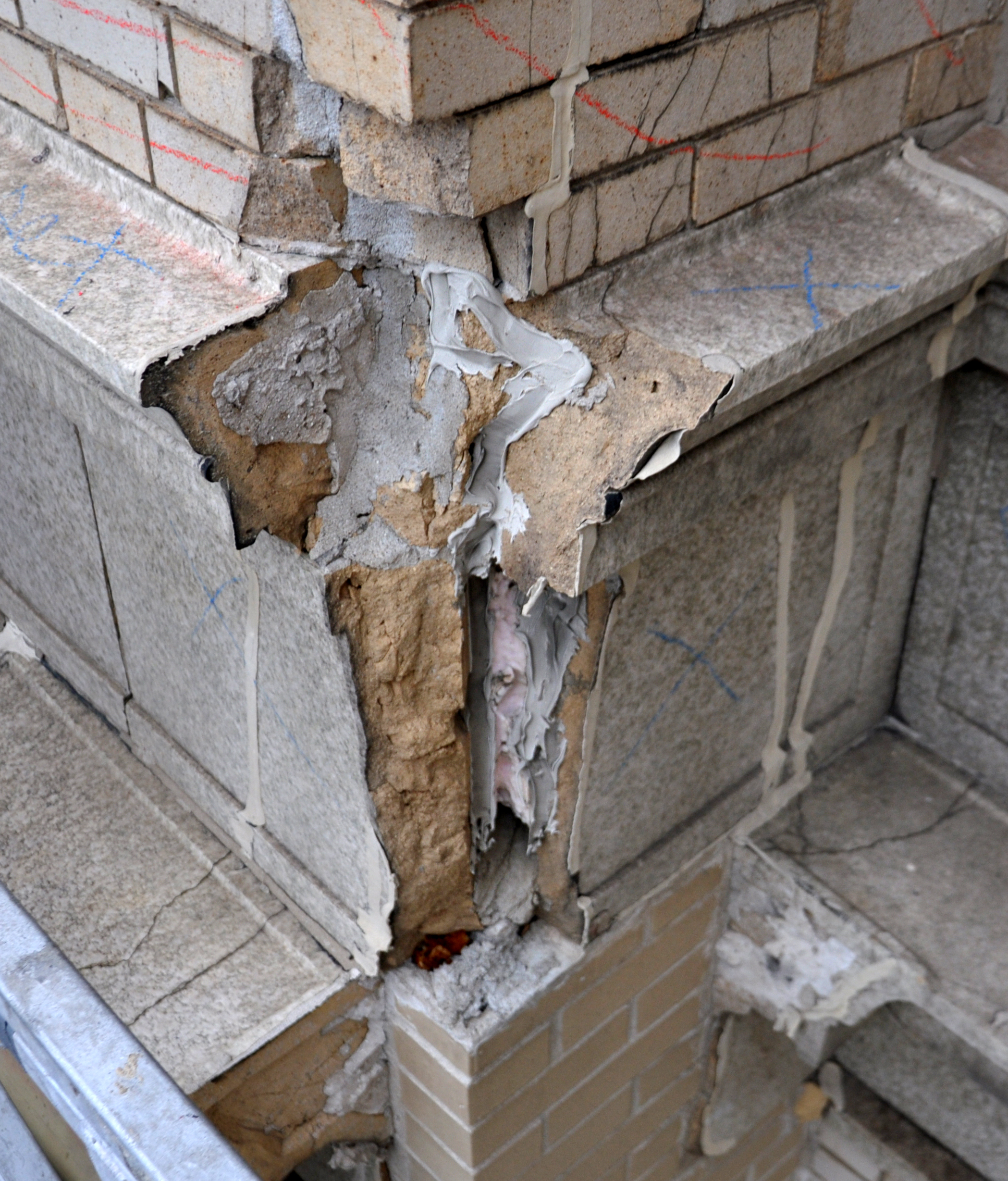 historic brick terra cotta highrise, ordinance-required exterior facade inspection, repair documents, construction observation, scaled drawings, exterior repair restoration