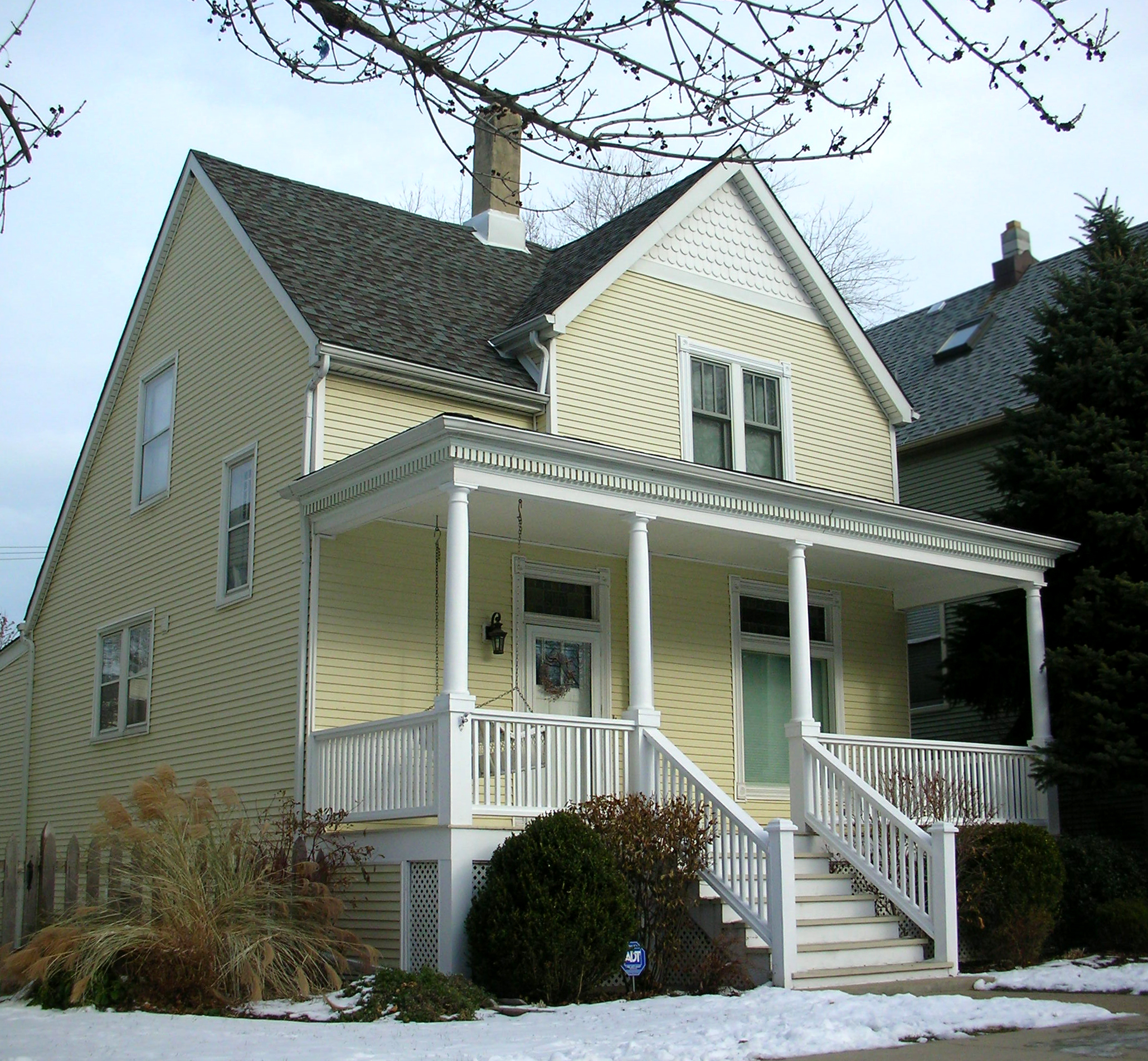 custom residential renovation redesign porch deck, front door, entrance