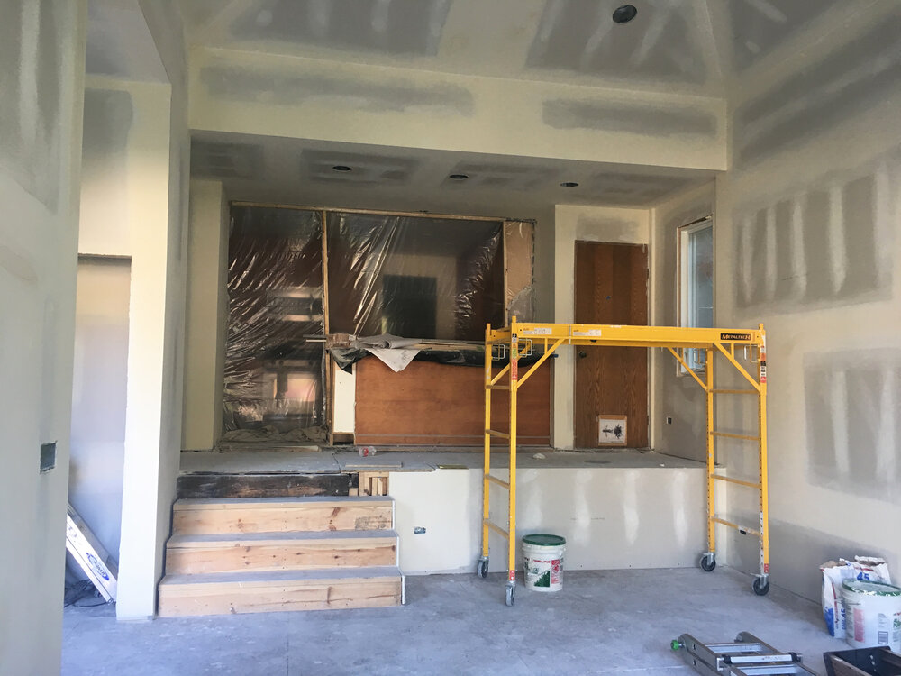 Under construction - drywall installed