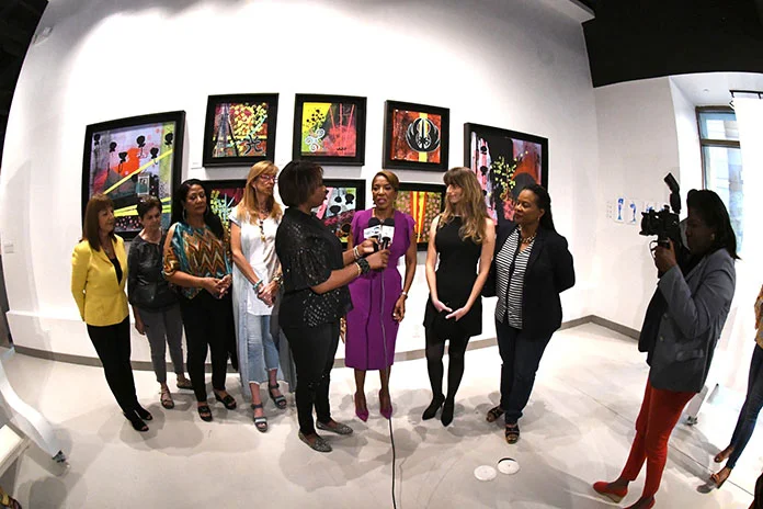 Patricia Minnis, wife of Prime Minister the Hon. Dr. Hubert Minnis, at the opening of a past exhibition at The Current: Baha Mar Art Studios.
