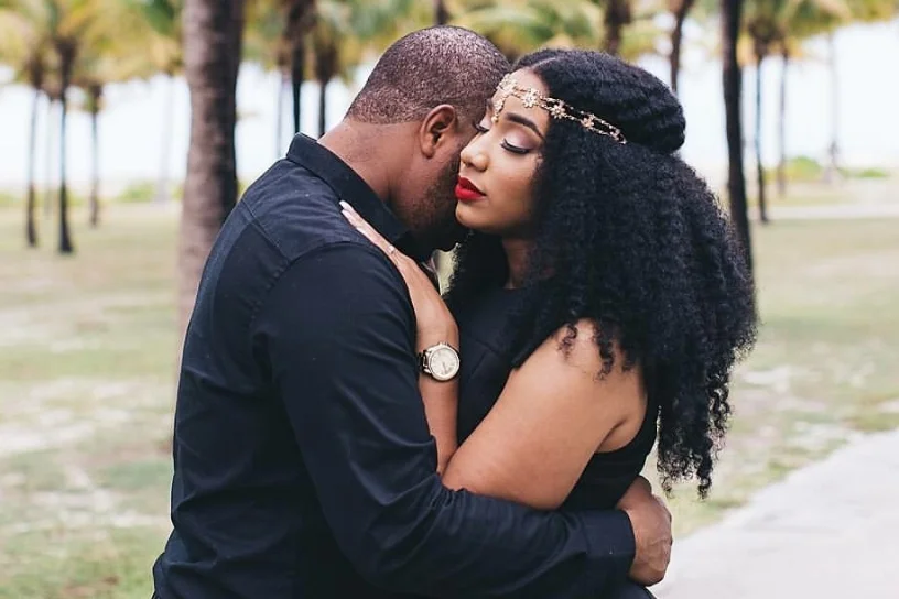 Engagement shot of Shakell Rolle, owner of Adorning You Beauty , and her husband Pastor Guido Rolle taken by stanlo photography . 