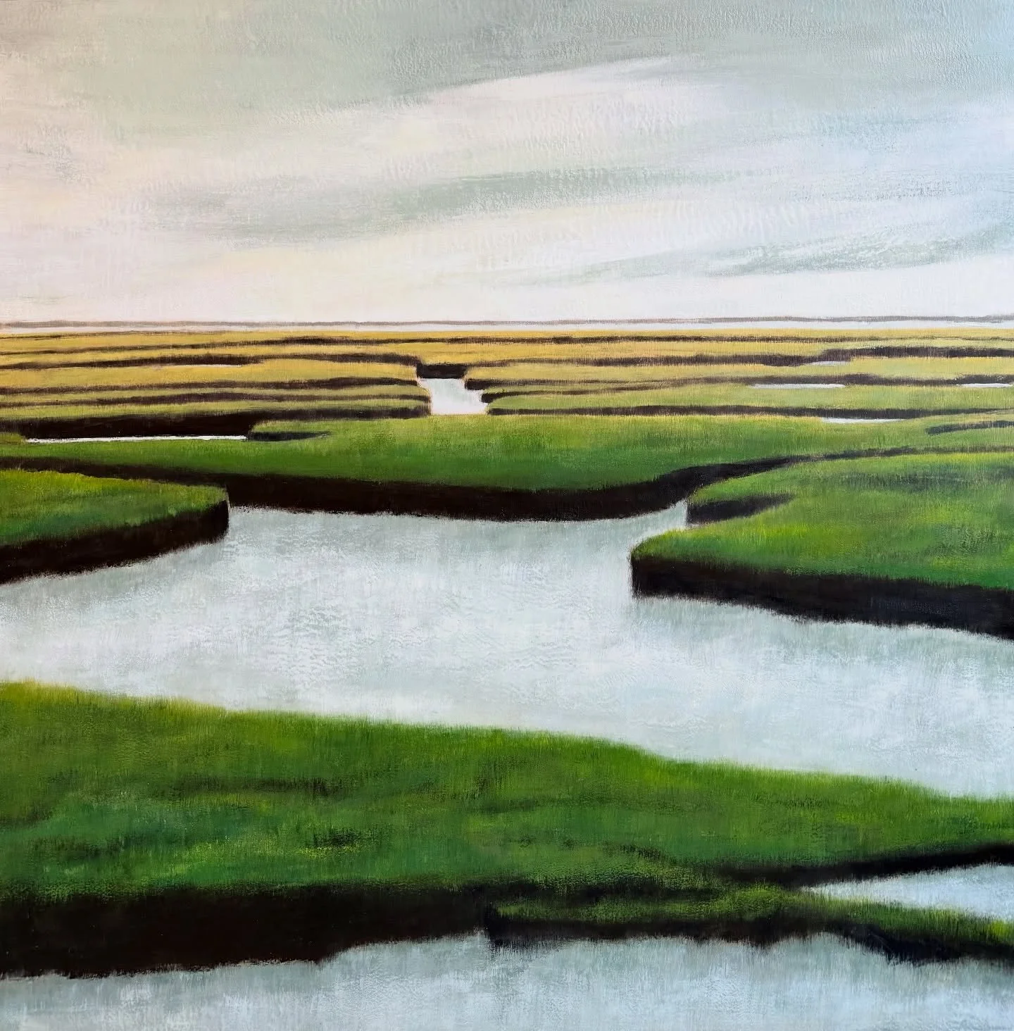 40x40&rdquo; commission awaiting pick-up.
Let me know if you&rsquo;d like a marsh of your very own :)

#collectart
#artcollectors
#commission
#artcommissions 
#marsh
#marshpainting
#40x40
#encaustic
#encausticart