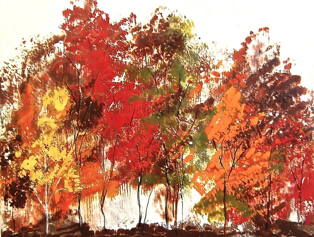 #throwback to a fall encaustic I did about a dozen years ago 🍁 

#tbt
#fall
#encaustic
#fromthearchives