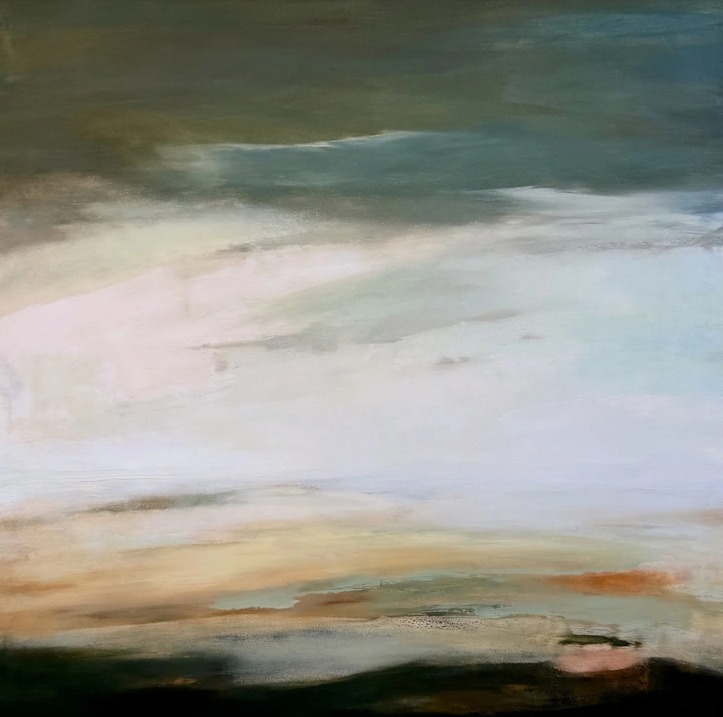 Just about there with this one. 
Did a revamp of it yesterday because the horizon line was too high and I didn&rsquo;t like the bottom(swipe). 
But I&rsquo;m loving it now!!

#30x30
#rework
#revise
#myprocess
#doitfortheprocess
#imaginedlandscape
#ab