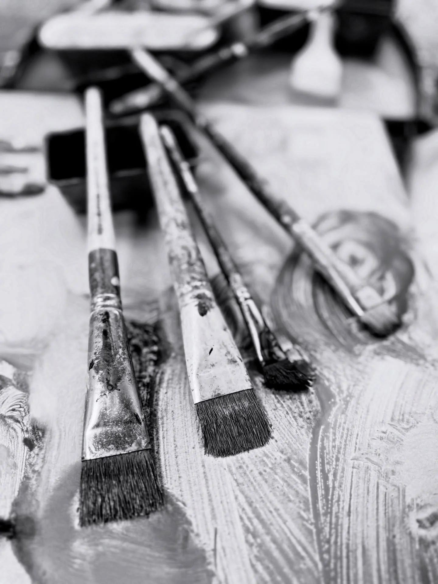 #toolsofthetrade
#palette
#vignette
#scenesfromthestudio
#brushes
@sowaboston 
@sowaartistsguild