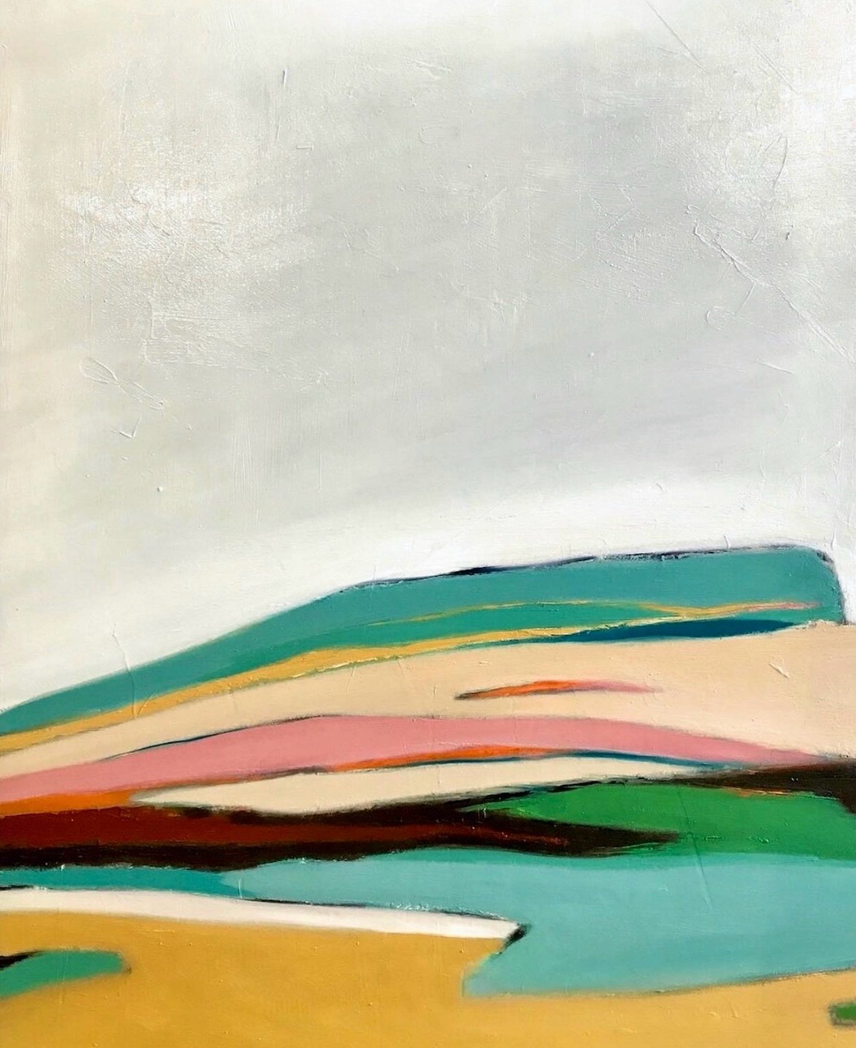 It&rsquo;s back!!! &hellip; with a lot of miles and a story to tell :) This piece, &ldquo;touch of gray,&rdquo; has been on an adventure for almost 4 years, making its way to Africa and hanging in the Residence of the Ambassador of the United States 