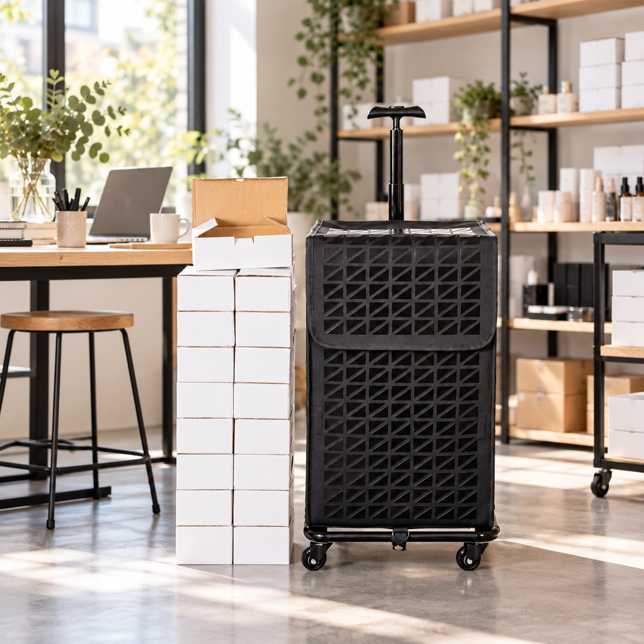 Modern Packing Studio with Rolling Trolley.png
