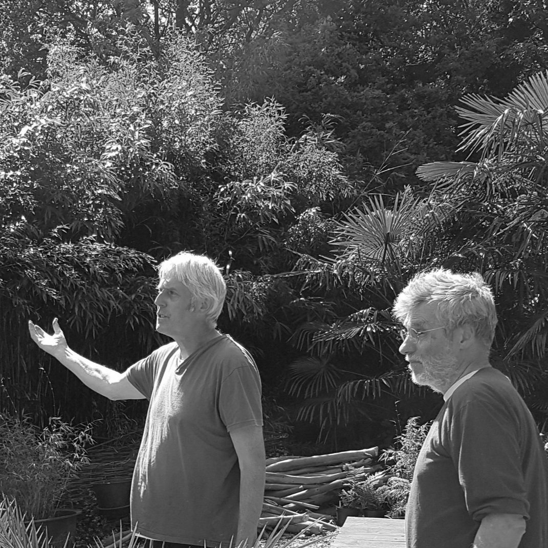 Francis Laleman with Andrew Brogan at The Exotic Garden, Norfolk, UK
