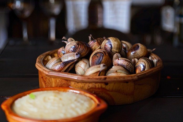 snails with alioli sauce tradicional meal jam and meat flavoured caragols and allioli.jpg