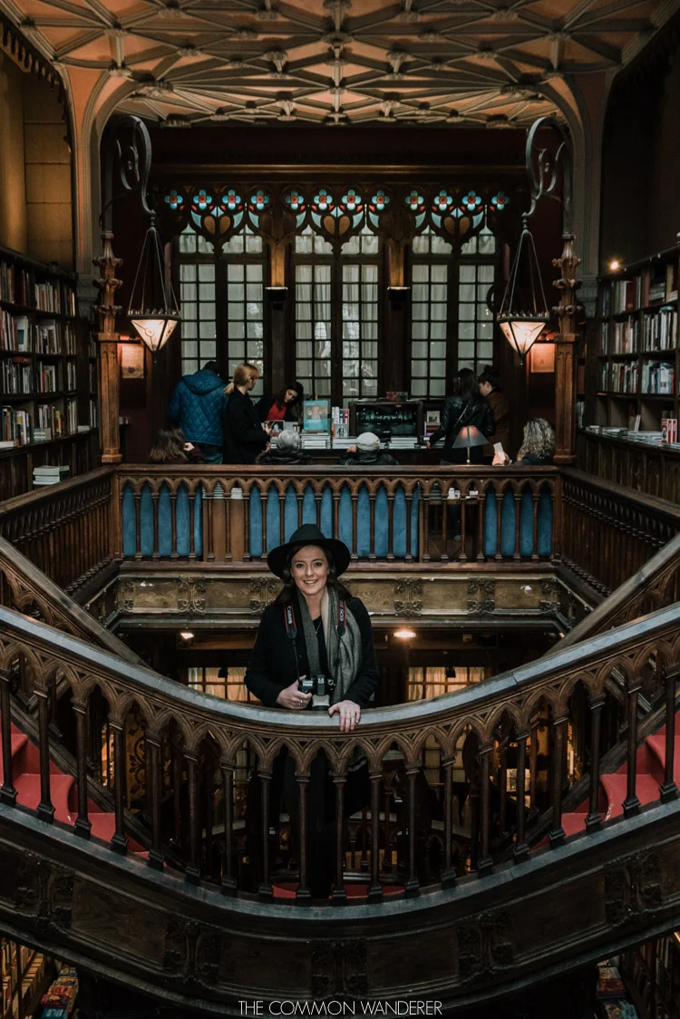 Inside the famous Livraria Lello bookstore in Porto - one of the most popular attractions in Porto