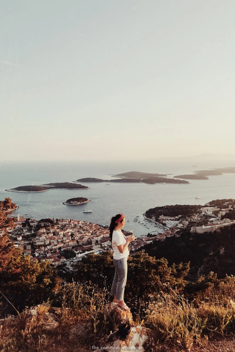 Mim overlooking the town of Hvar, Croatia, edited using VSCO smartphone photography apps. 