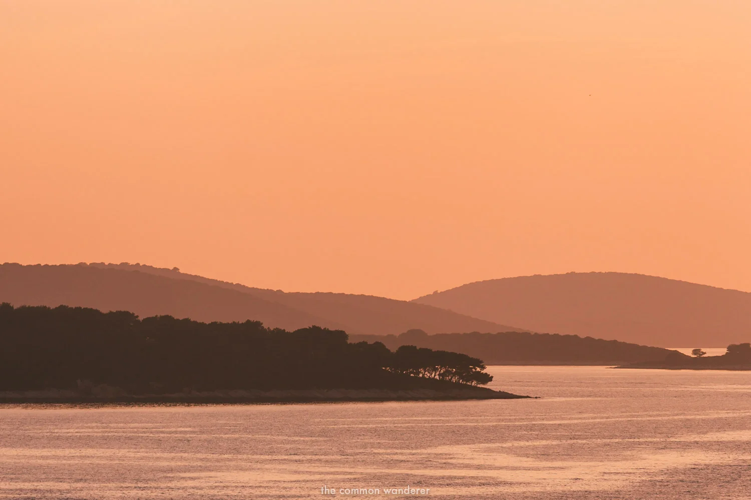 Sunsets over the Pakleni Islands were a daily occurrence