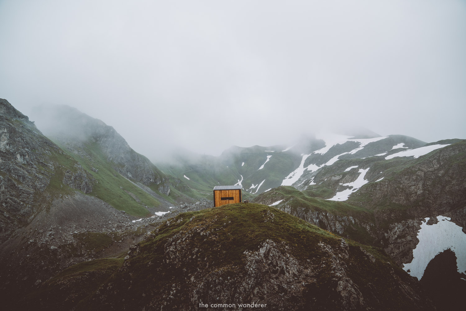 Misty mornings above the Lech Bivouac, Vorarlberg