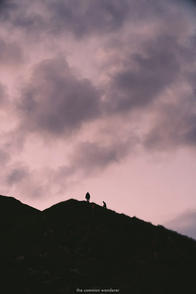 a group of hikers near the summit of Kanisfluh mountain, Vorarlberg