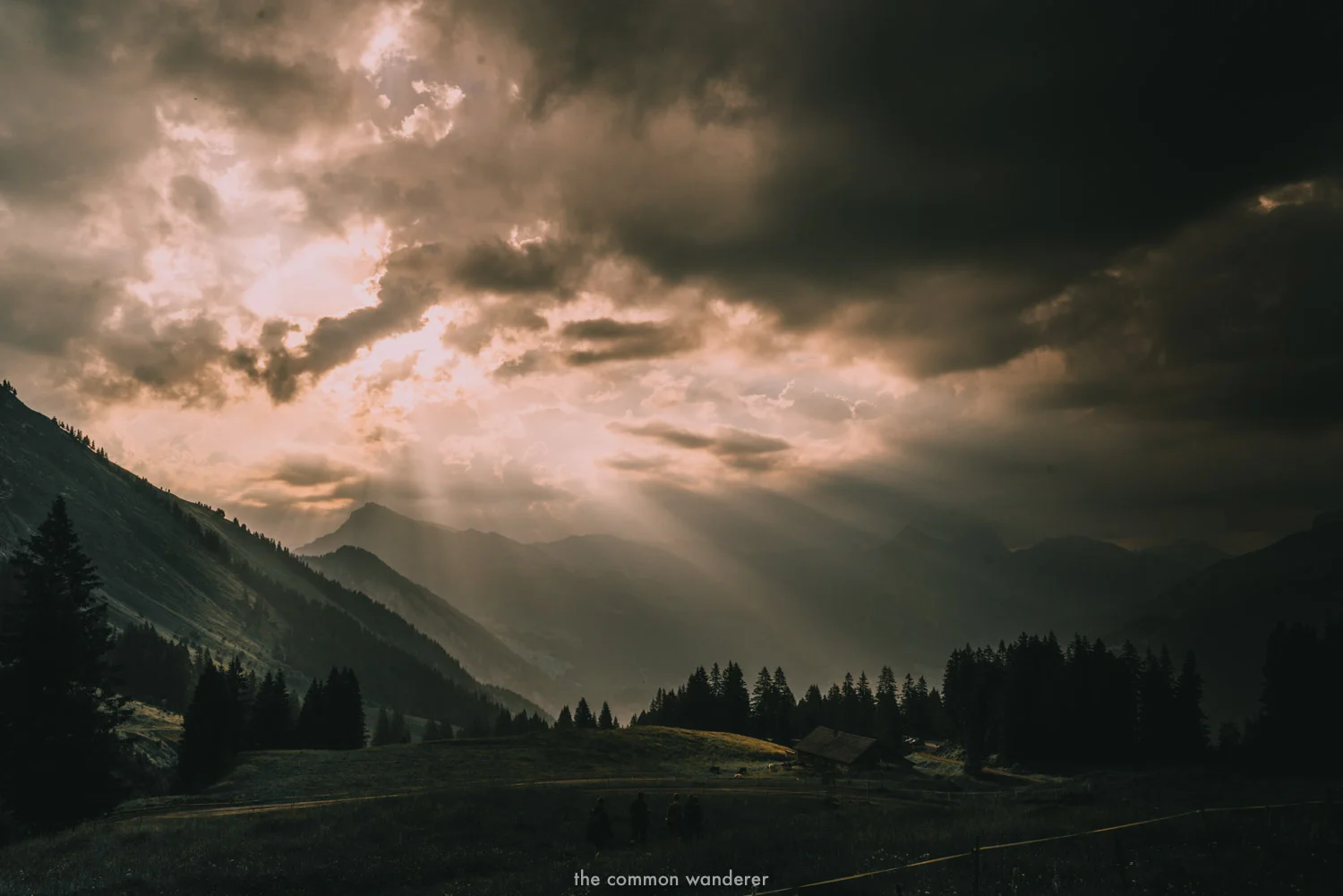 Sun beams through the early morning clouds - Vorarlberg